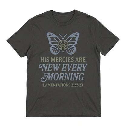 Boho Christian His Mercies Are New Every Morning Bible Verse Faith Scripture Inspirational Unisex TShirt