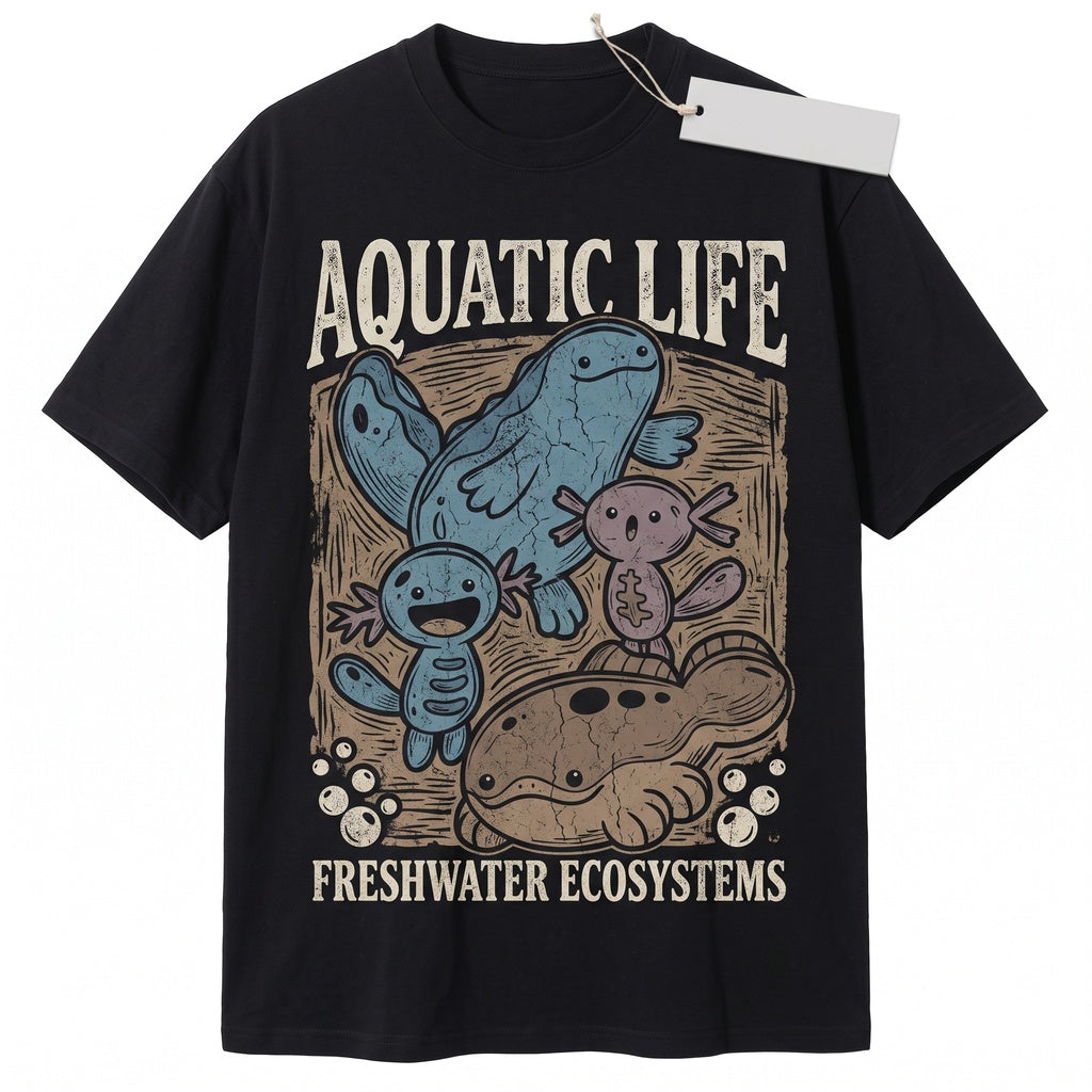 Vintage Wooper Quagsire Clodsire Washed Graphic Anime Cute Kawaii Water Retro Gamer Unisex TShirt
