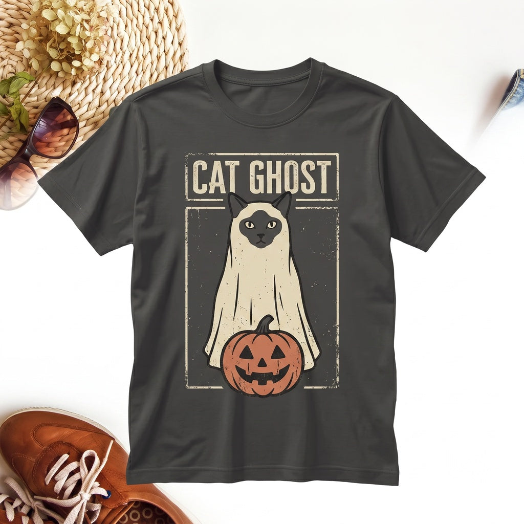 Spooky Season Halloween Ghost Cat Lover Black Kitten Sweater Sweatshirt Top, Unisex TShirt