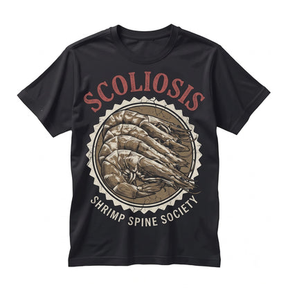Scoliosis Shrimp Funny Spine Awareness Ocean Life Novelty Apparel Unisex TShirt