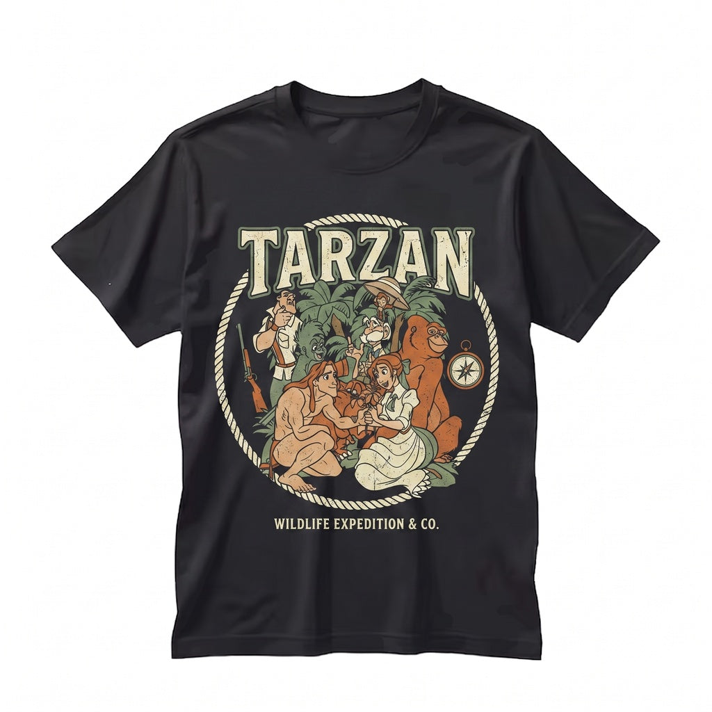 Vintage 90s Retro Jungle Adventure Movie Graphic Ape Safari Vacation Gift Unisex TShirt