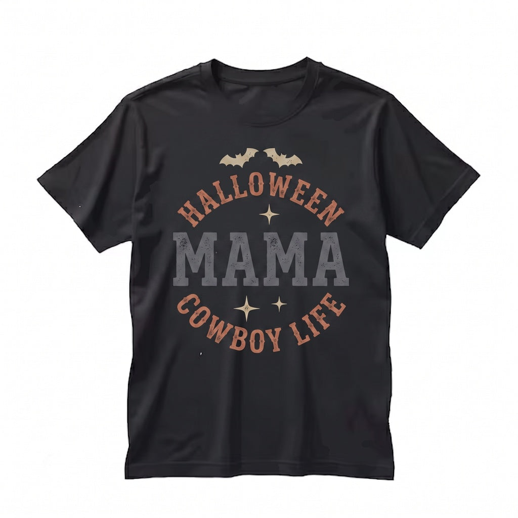 Checkered Retro Halloween Spooky Season Coquette Mama Graphic Unisex TShirt