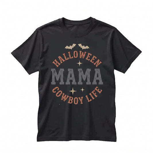 Checkered Retro Halloween Spooky Season Coquette Mama Graphic Unisex TShirt