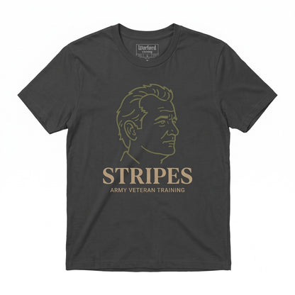 Striped Pattern Crewneck Short Sleeve Casual Cotton Graphic Unisex TShirt
