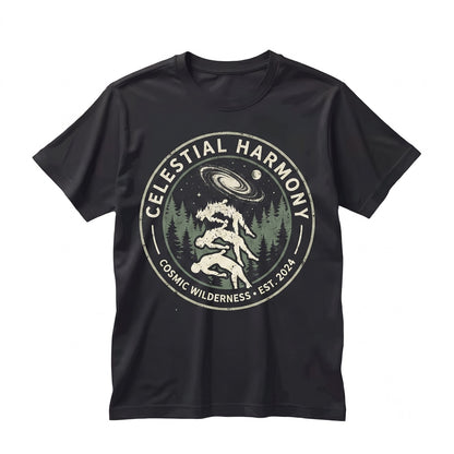 Falling Through The Universe Vintage 90s Dark Art Y2K Gothic Washed Relaxed Graphic Unisex TShirt