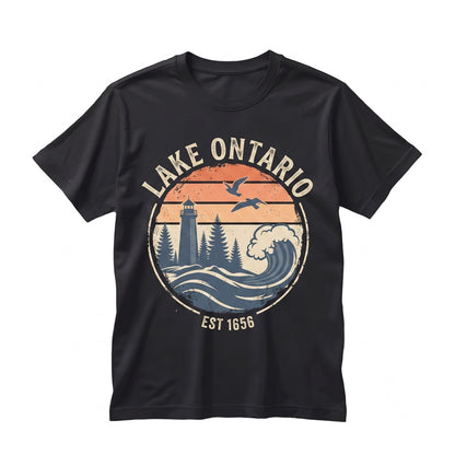 Vintage Great Lakes Ontario Canada Subtle Quiet Activism Travel Unisex TShirt