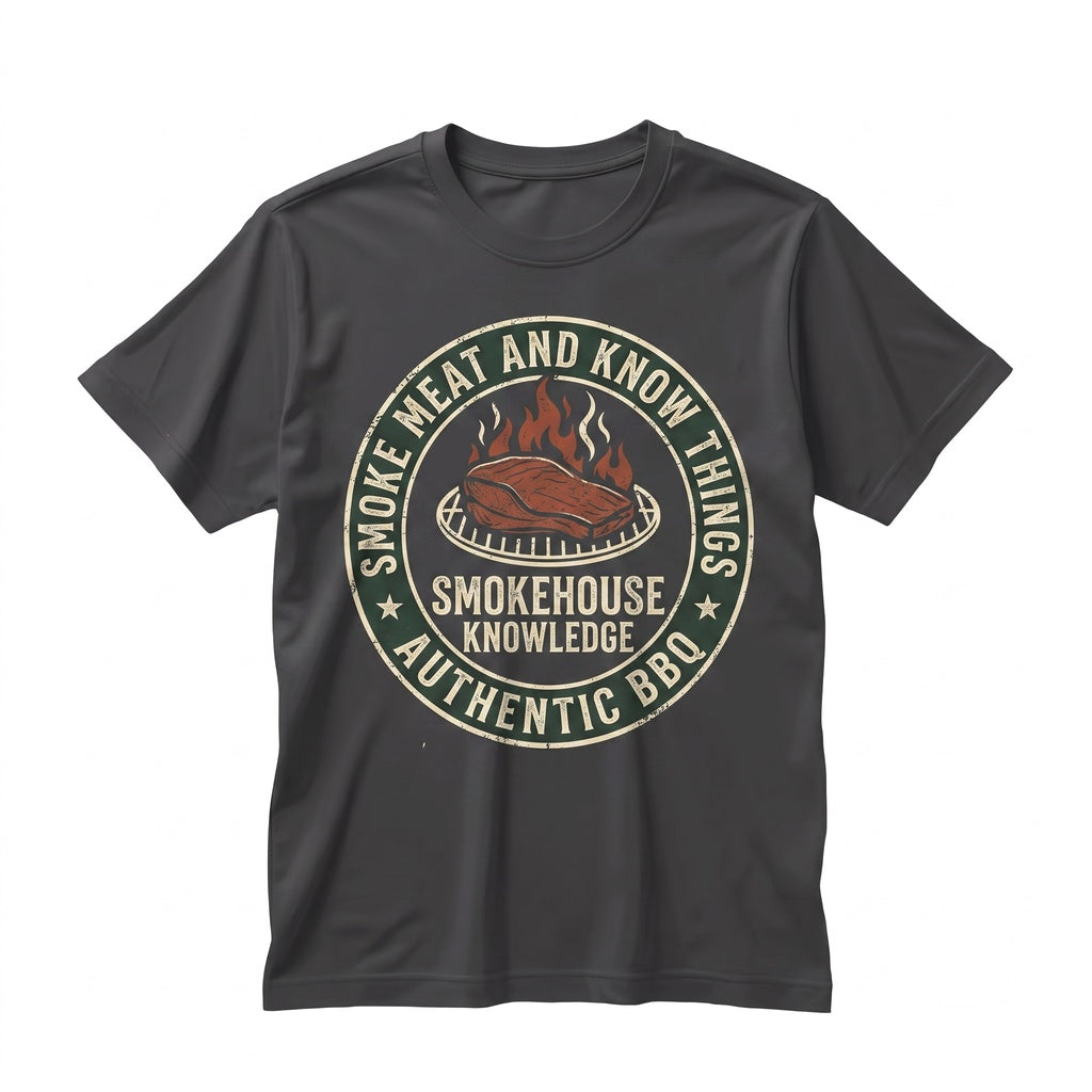 Funny I Smoke Meat BBQ Barbecue Grilling Dad Birthday Gift Papa Grandpa Present For Men Unisex TShirt