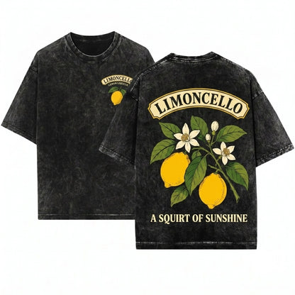 Italian Limoncello Amalfi Coast Summer Citrus Lemon Lover Gift Unisex Wash T-Shirt