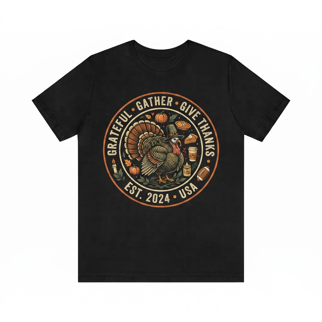 Vintage Thankful Retro Fall Aesthetic Graphic Unisex TShirt