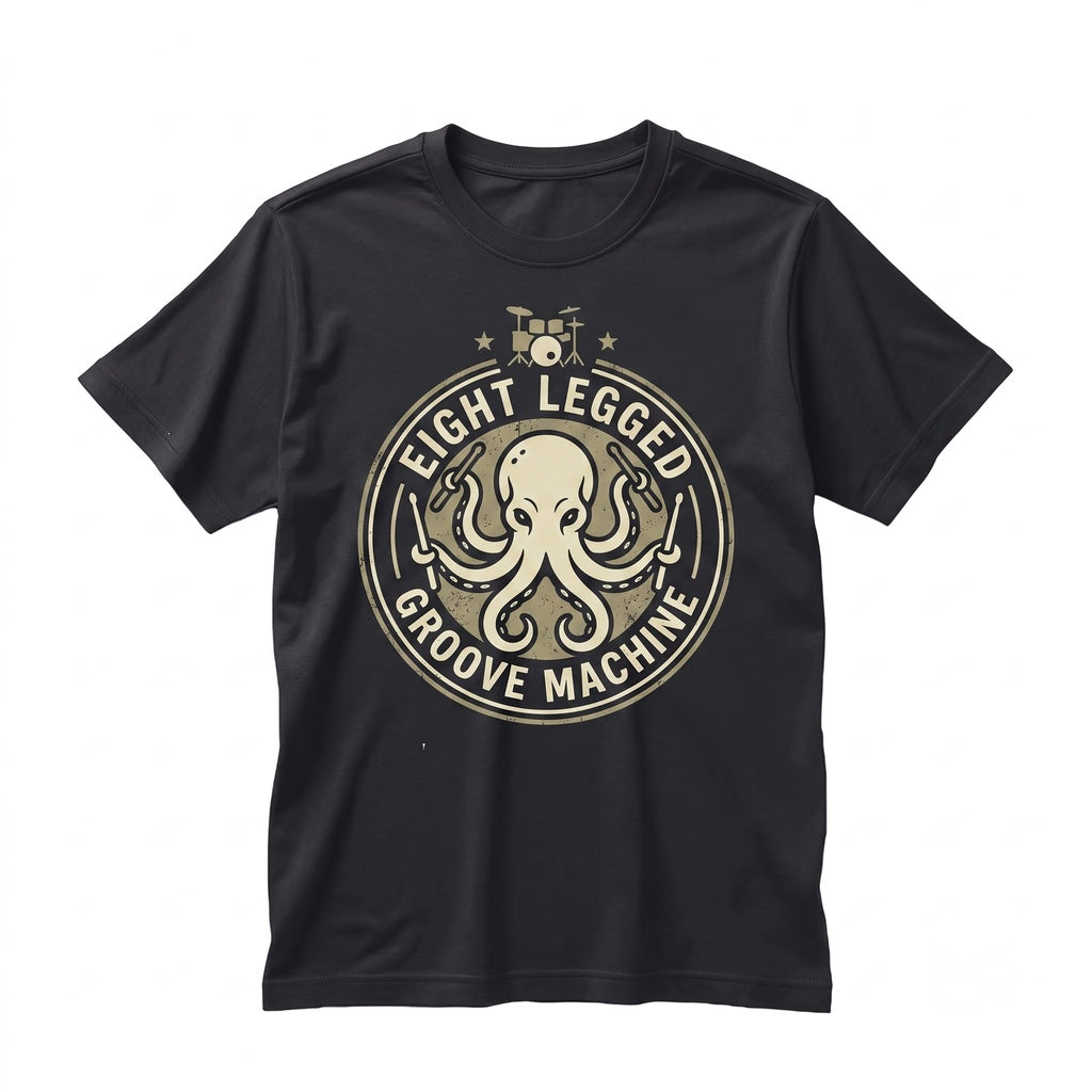 Funny Octopus Playing Drums Graphic Musician Band Gift Unisex TShirt