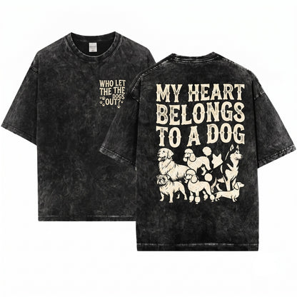 Funny Dog Lover Meme Graphic Tee Can I Pet Dat Dawg Unisex Wash T-Shirt