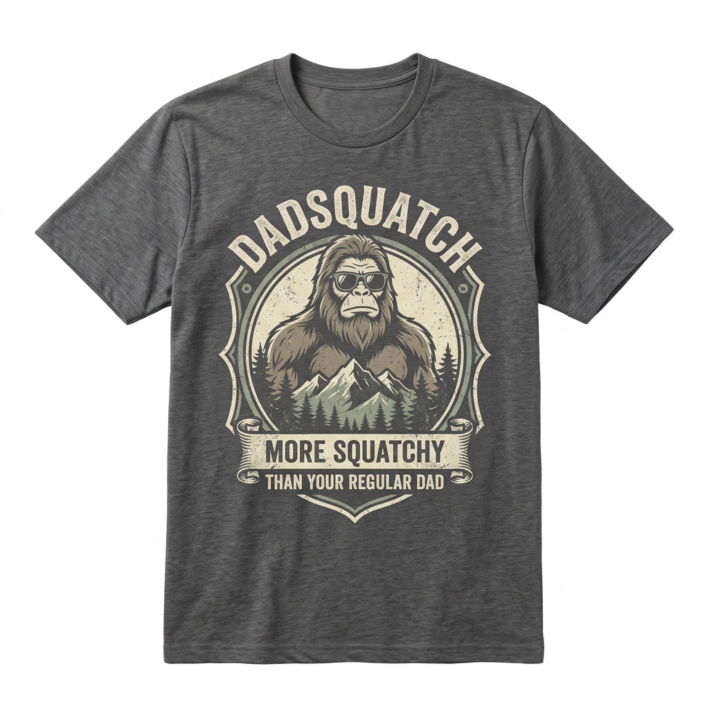Funny Dadsquatch Sasquatch Bigfoot Papa Gift For Fathers Day Graphic Unisex TShirt