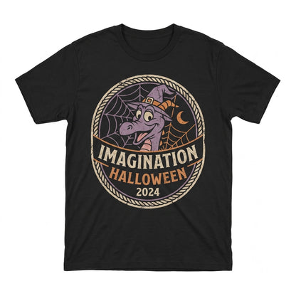 Vintage Figment Halloween Purple Dragon Witch Graphic Spooky Theme Park Vacation Gift Fans 2026 Unisex TShirt