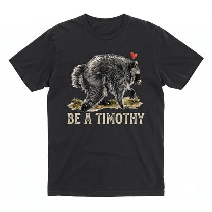 Jimothy Raccoon Badge Reel Seattle Short Spine Meme Animal Humor Unisex TShirt