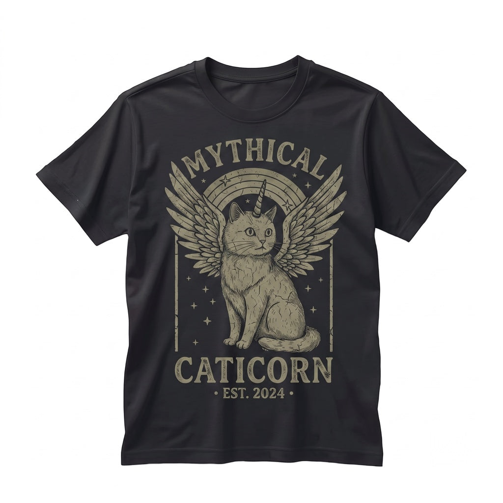 Rainbow Caticorn Graphic Cute Kitty Lover Cat Mom Gift Unisex TShirt