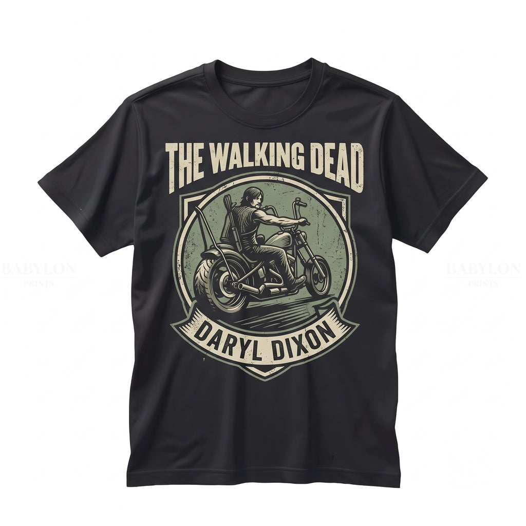 Vintage Daryl Dixon Zombie Hunter Norman Reedus Graphic Cotton Retro Apparel Unisex TShirt