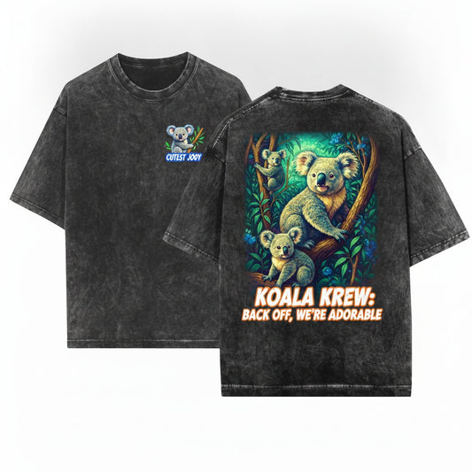 Vintage Australian Nature Retro Forest Animal Graphic Top Unisex Wash T-Shirt