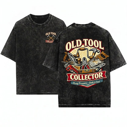 Vintage Graphic Tool Collectors Retro Antique Equipment Artisan Print Outfit Gift Unisex Wash T-Shirt