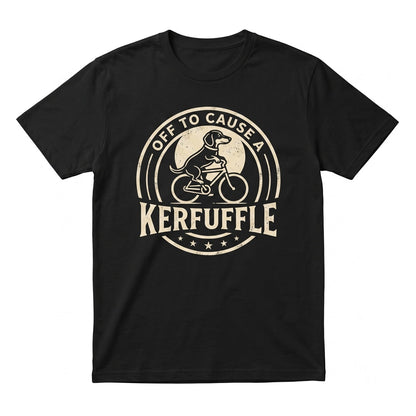 Off to Cause a Kerfuffle Funny Dachshund Graphic Cute Dog Mom Gift Wiener Puppy Apparel Unisex TShirt
