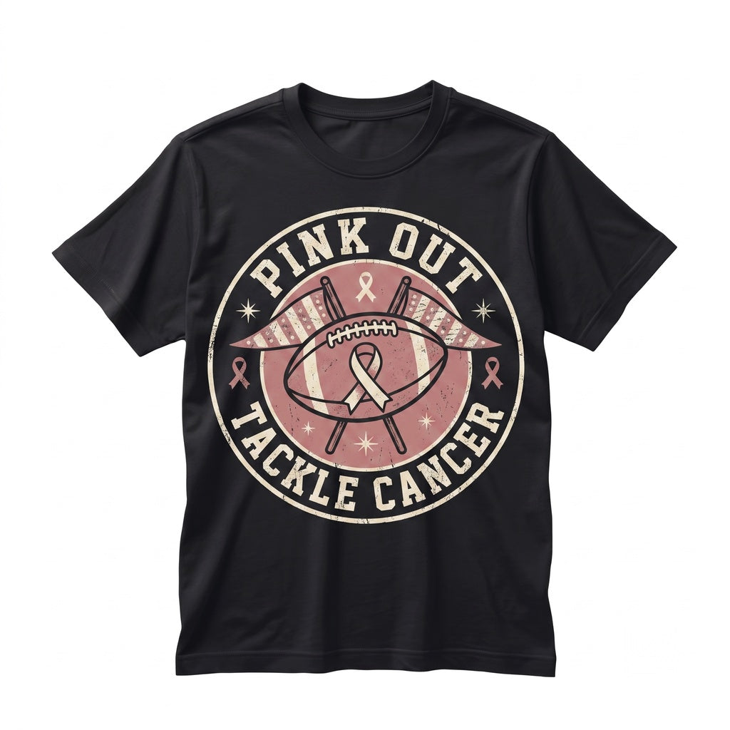 Pink Out Tackle Breast Cancer Awareness Baseball Mama Game Day Support Team Unisex TShirt