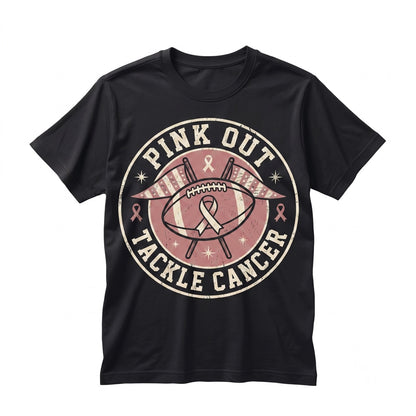 Pink Out Tackle Breast Cancer Awareness Baseball Mama Game Day Support Team Unisex TShirt