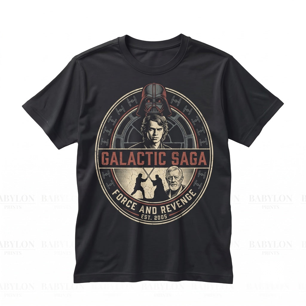 Vintage Revenge of the Sith Anakin Skywalker Darth Vader Dark Chosen One Graphic Unisex TShirt