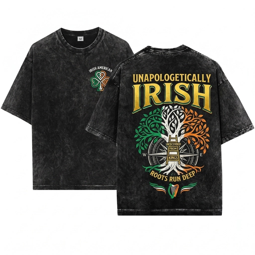 Ireland Patriotic National Flag Éire Irish Birthday Gift Unisex Wash T-Shirt