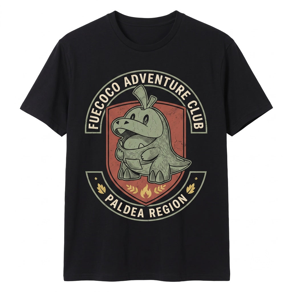 Fuecoco Vintage Wash Cute Fire Crocodile Anime Graphic Kawaii Retro Gamer Streetwear Unisex TShirt