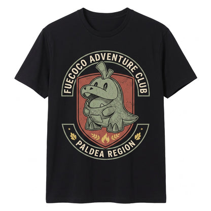 Fuecoco Vintage Wash Cute Fire Crocodile Anime Graphic Kawaii Retro Gamer Streetwear Unisex TShirt