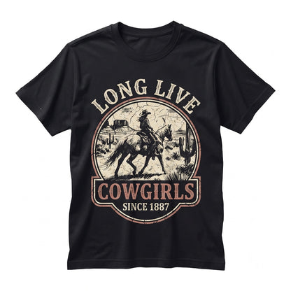 Long Live Cowgirls Retro Western Graphic Vintage Rodeo Country Gifts Unisex TShirt