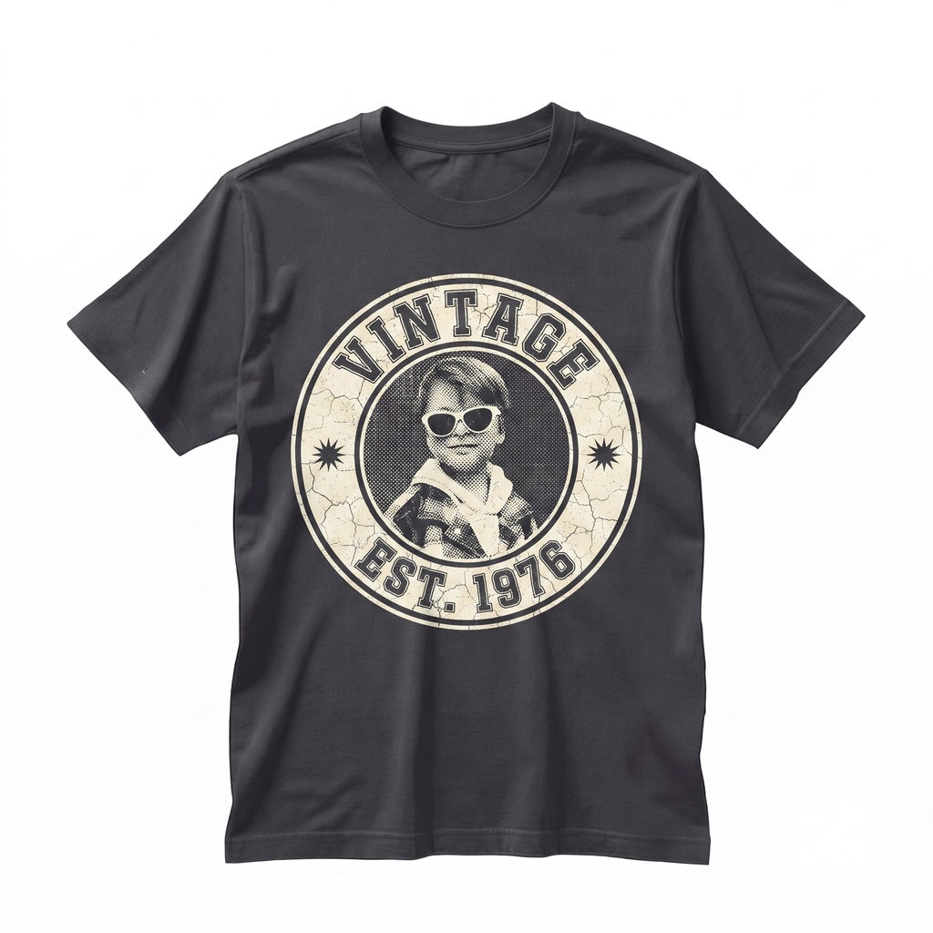 Vintage 1976 Photo Shirt, Personalized 50th Birthday Bootleg Tee, Photo Upload Gift for Her Unisex TShirt