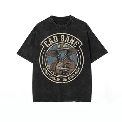 Cad Bane Bounty Hunter Vintage Graphic Oversized Sci Fi Outlaw Unisex TShirt