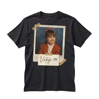 Custom Vintage Photo 30th Birthday Girl Gift Personalized Year Graphic Unisex TShirt