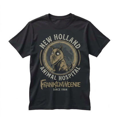 Frankenweenie Spooky Dog Halloween Theme Park Party Graphic Apparel Unisex TShirt