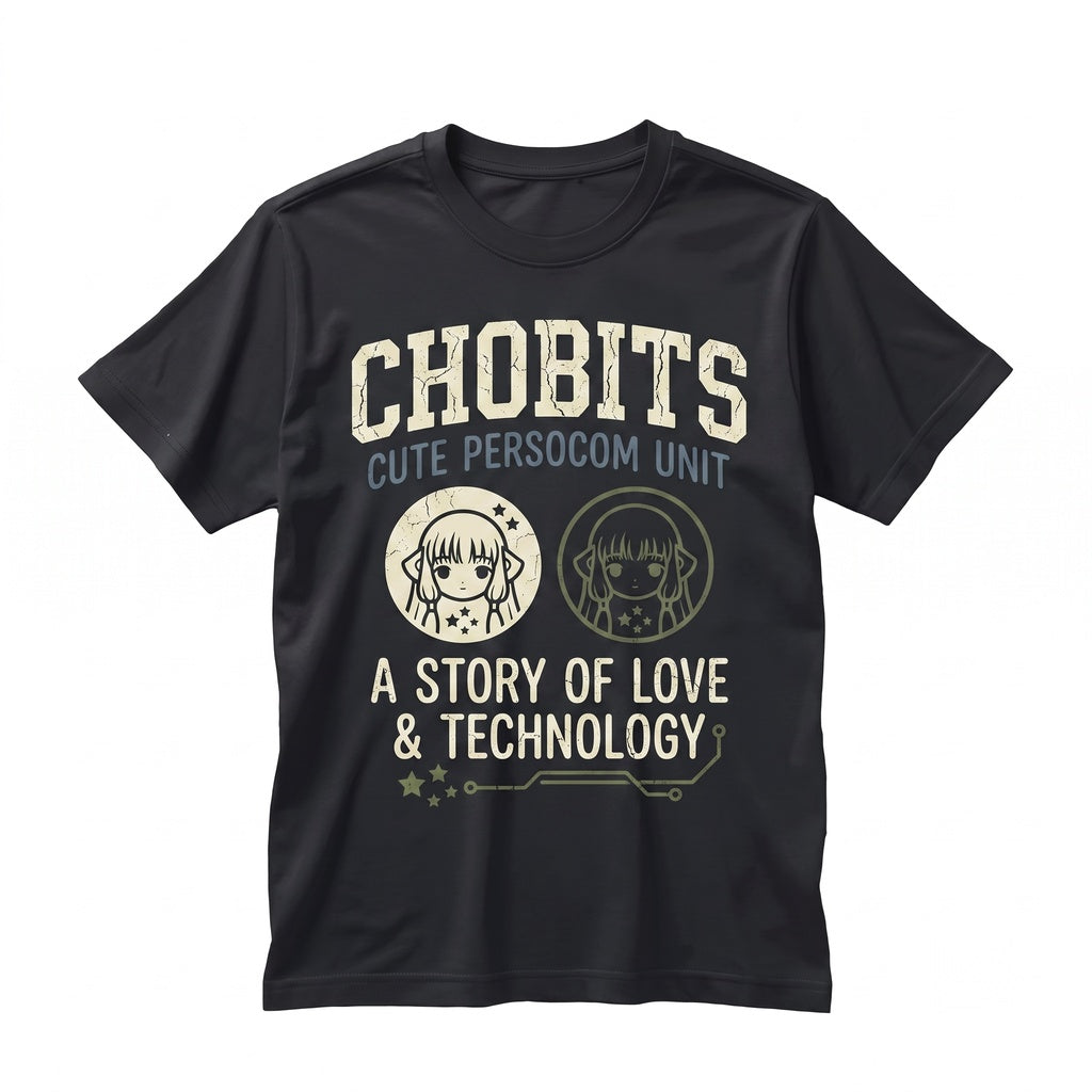 Chobits Chi Anime Persocom Graphic Cotton Short Sleeve Crewneck Top Unisex TShirt