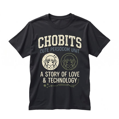 Chobits Chi Anime Persocom Graphic Cotton Short Sleeve Crewneck Top Unisex TShirt