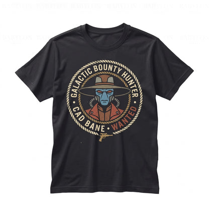 Oversized Cad Bane Bounty Hunter Clone Wars Graphic Galactic Outlaw Apparel Unisex TShirt