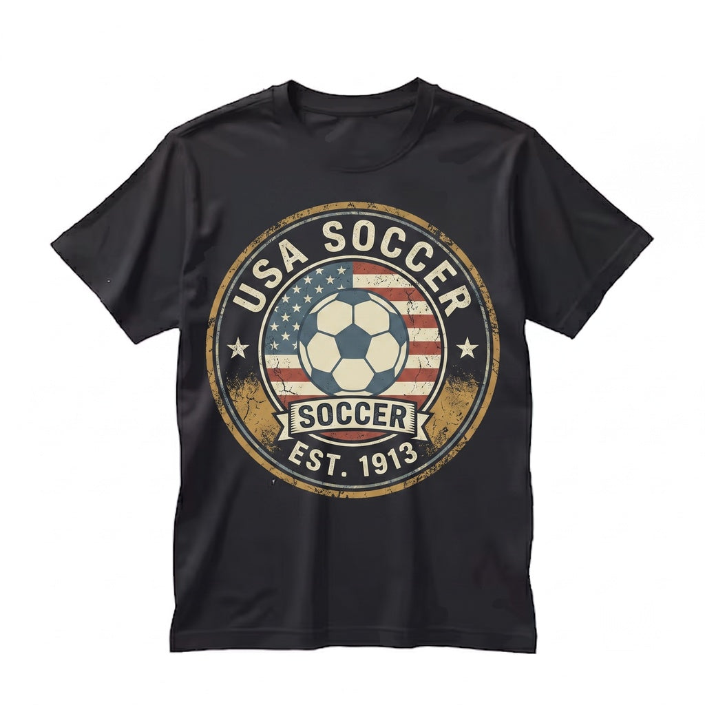 Retro USA Soccer Collared Jersey Vintage America Unisex TShirt