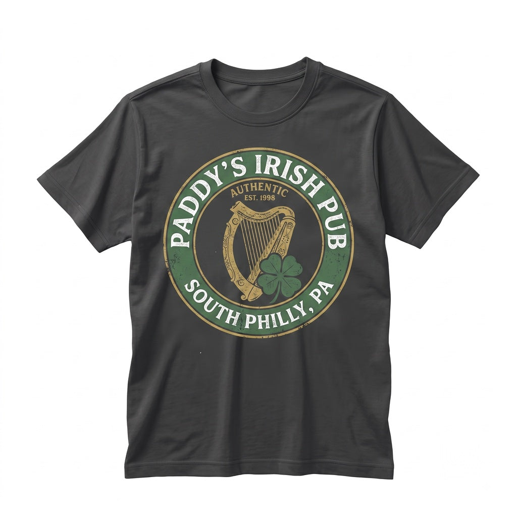 Retro Philadelphia Irish Bar Graphic Novelty Apparel Unisex TShirt