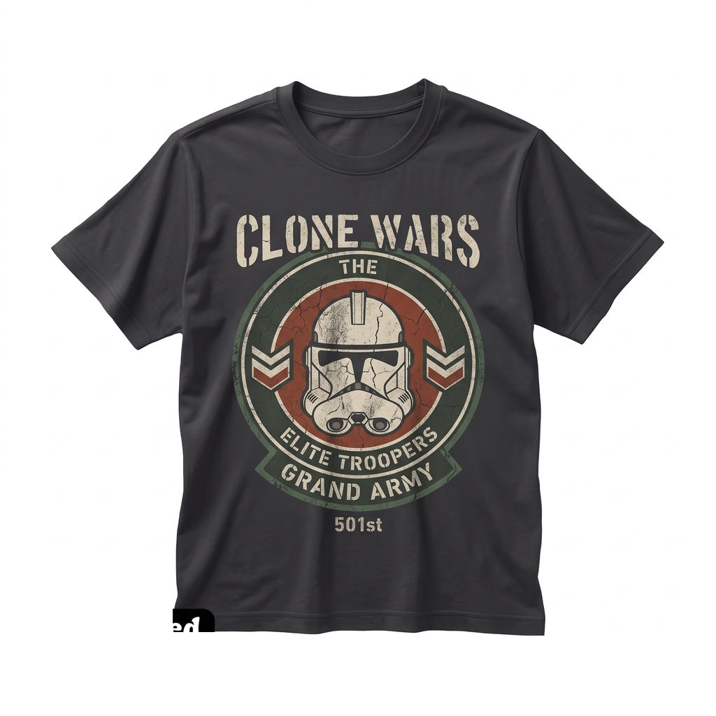 Oversized Captain Rex Clone Trooper 501st Legion Sci-Fi Graphic Apparel for Theme Park Trip Unisex TShirt
