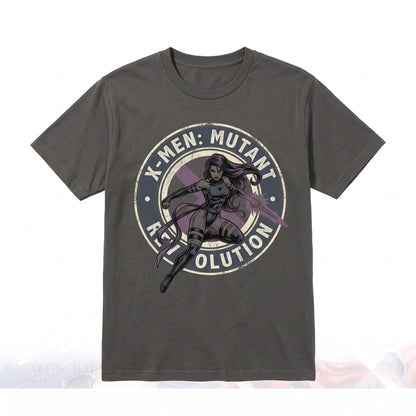 Oversized Psylocke Mutant Comic Book Graphic Apparel, Vintage Super Hero Retro Cotton Top Unisex TShirt