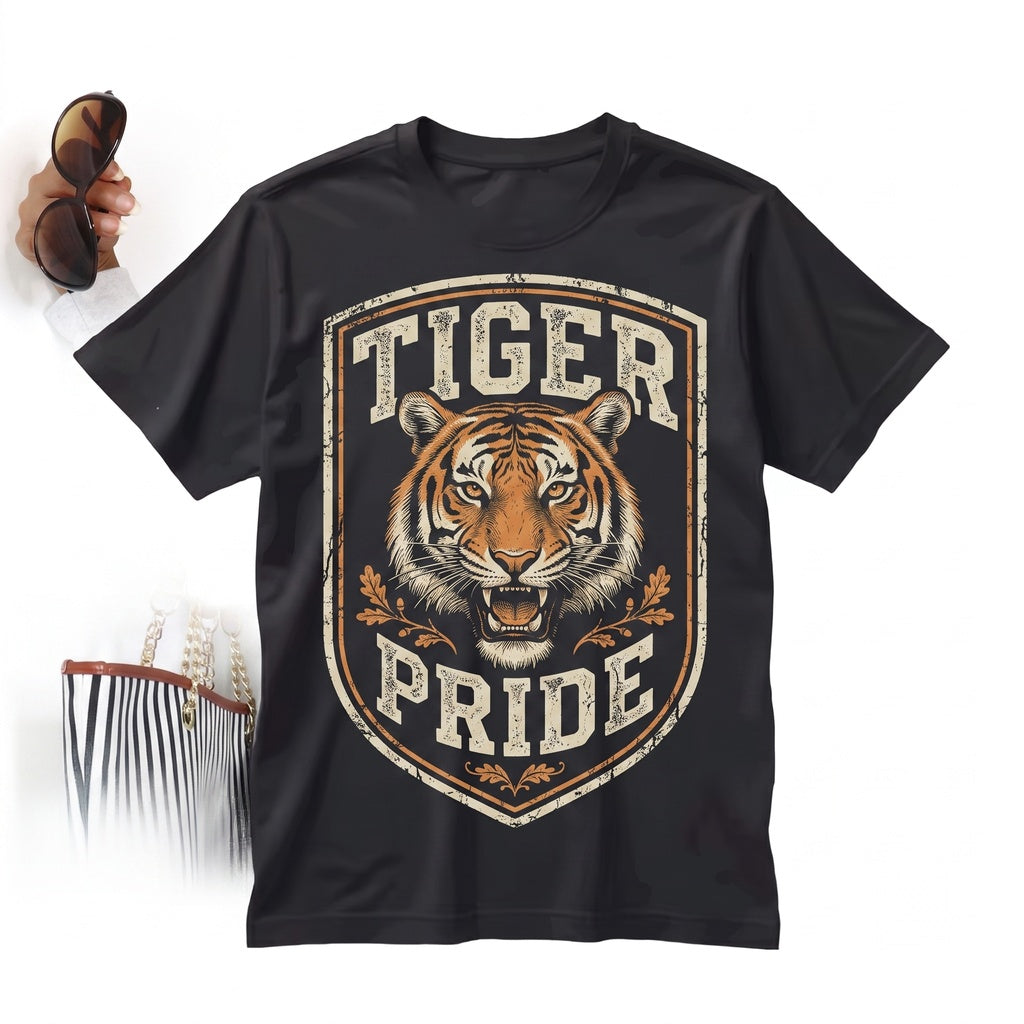 Tiger Pride Football Game Day Tailgate Graphic Pullover Sports Apparel Unisex TShirt