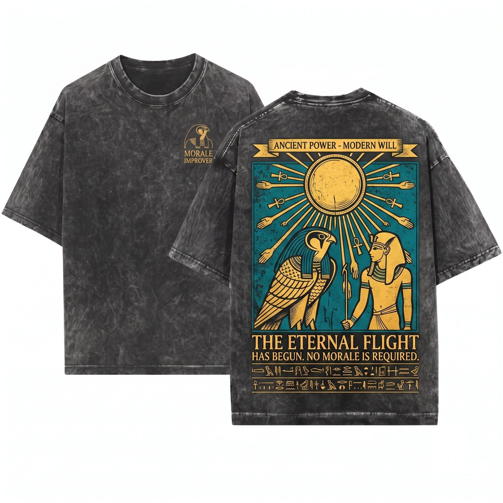 The Solar Flares Will Continue Until Morale Improves Graphic Vintage Top Apparel Men Women Unisex Wash T-Shirt