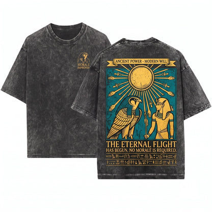 The Solar Flares Will Continue Until Morale Improves Graphic Vintage Top Apparel Men Women Unisex Wash T-Shirt