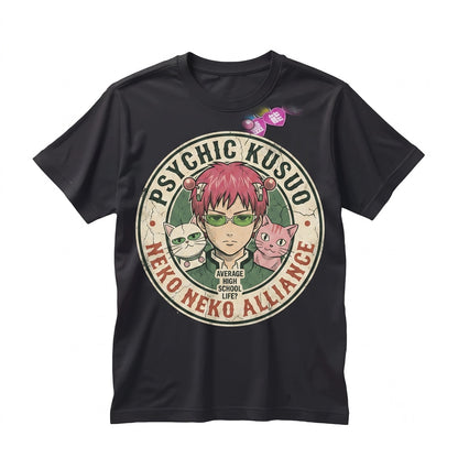 Saiki Kusuo Annoyed Face Anime Manga Graphic Cotton Unisex TShirt