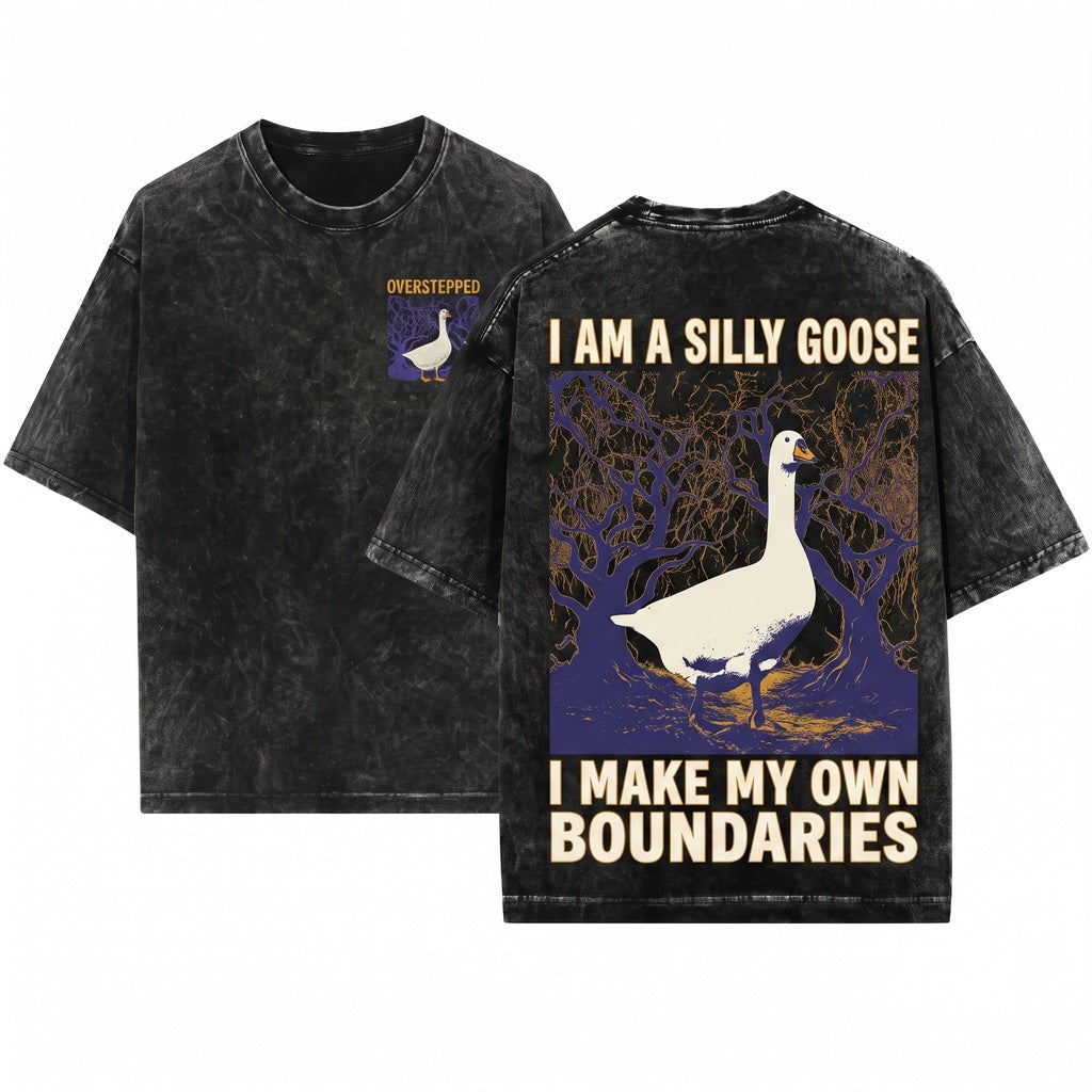 Im Such a Silly Goose Funny Vintage White Unisex Wash T-Shirt