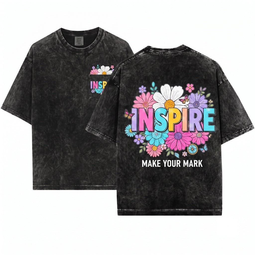 Colorful Floral Teacher Encouragement Blooming Classroom Positive Graphic Gift Unisex Wash T-Shirt