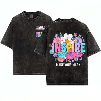 Colorful Floral Teacher Encouragement Blooming Classroom Positive Graphic Gift Unisex Wash T-Shirt