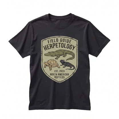 Vintage Reptiles Graphic Kids Herpetology Snake Lizard Turtle Alligator Lover Gift Unisex TShirt