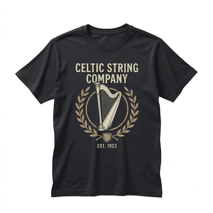Elegant Faux Gold Harp Classical Musician Gift Ornate Instrument Artistic Music Lover Apparel Unisex TShirt